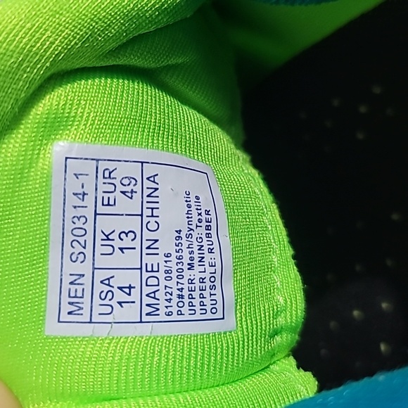 Saucony Men's Zealot Iso 2 Fit Everun Running Shoes Blue Run-Dry Sneakers Sz 14 - Picture 9 of 11